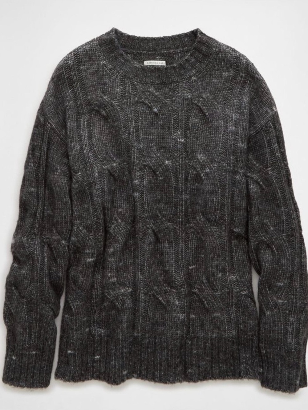 NWT - American Eagle “Woah So Soft” Cable Knit in Charcoal/Heather Gray